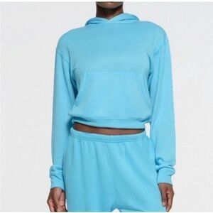 NWOT SKIMS French Terry Modal Classic Hoodie | Cyan | Size xs